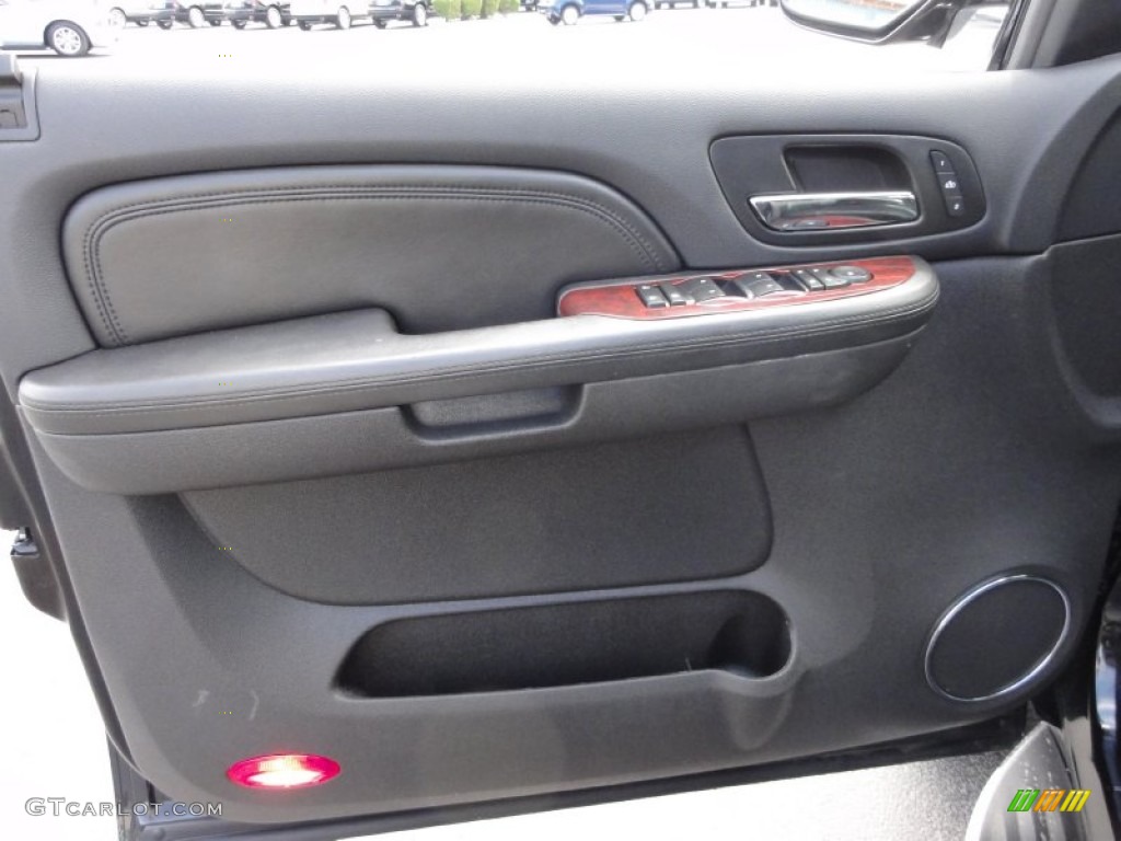 2009 Cadillac Escalade Hybrid AWD Ebony/Ebony Door Panel Photo #52096139