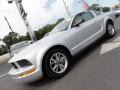 2005 Satin Silver Metallic Ford Mustang V6 Deluxe Coupe  photo #1