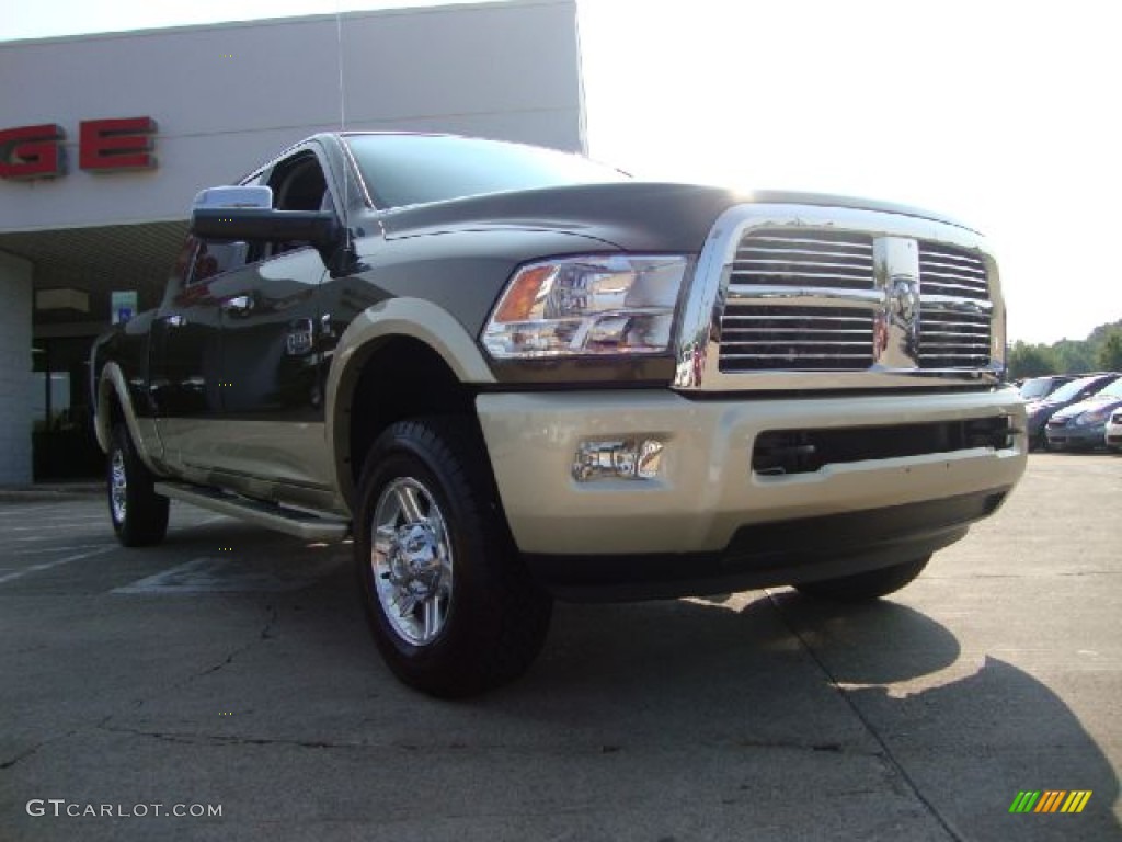 2011 Ram 2500 HD Laramie Longhorn Mega Cab 4x4 - Sagebrush Pearl / Light Pebble Beige/Bark Brown photo #1