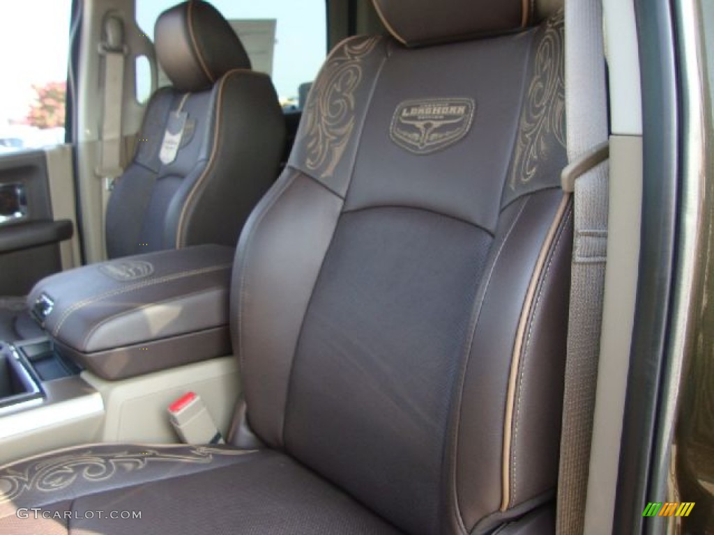 Light Pebble Beige/Bark Brown Interior 2011 Dodge Ram 2500 HD Laramie Longhorn Mega Cab 4x4 Photo #52098533