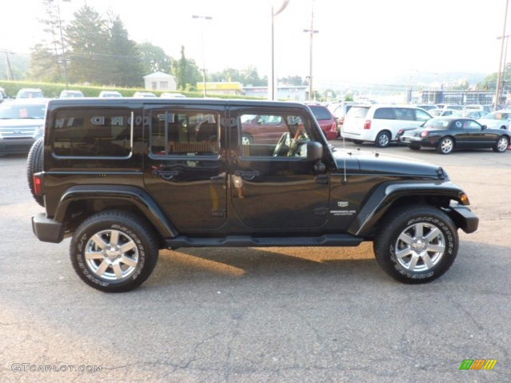 2011 Wrangler Unlimited Sahara 70th Anniversary 4x4 - Black / Black/Dark Olive photo #5