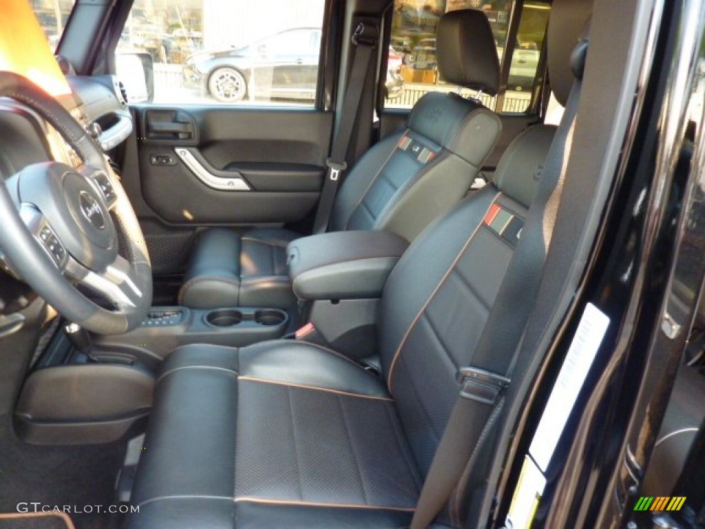 Black/Dark Olive Interior 2011 Jeep Wrangler Unlimited Sahara 70th Anniversary 4x4 Photo #52100870