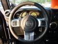 Black/Dark Olive 2011 Jeep Wrangler Unlimited Sahara 70th Anniversary 4x4 Steering Wheel