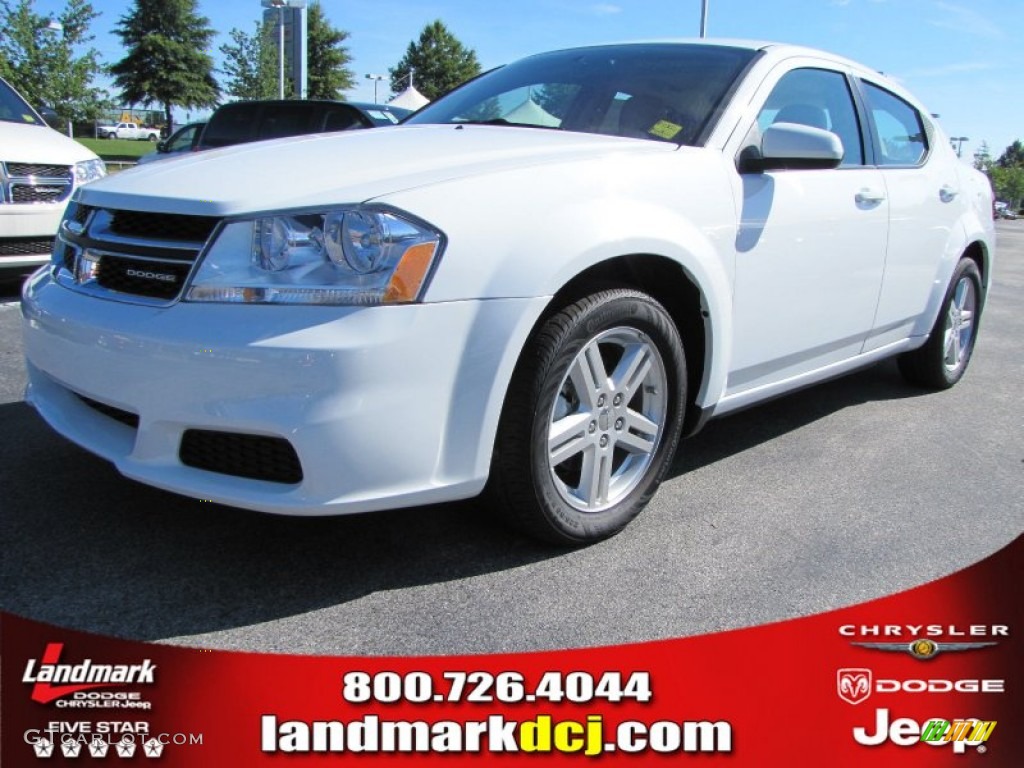 2011 Avenger Mainstreet - Bright White / Black/Light Frost Beige photo #1