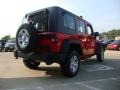 2010 Flame Red Jeep Wrangler Unlimited Sport 4x4 Right Hand Drive  photo #3