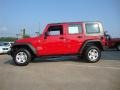 2010 Flame Red Jeep Wrangler Unlimited Sport 4x4 Right Hand Drive  photo #6