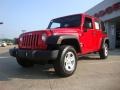 2010 Flame Red Jeep Wrangler Unlimited Sport 4x4 Right Hand Drive  photo #7
