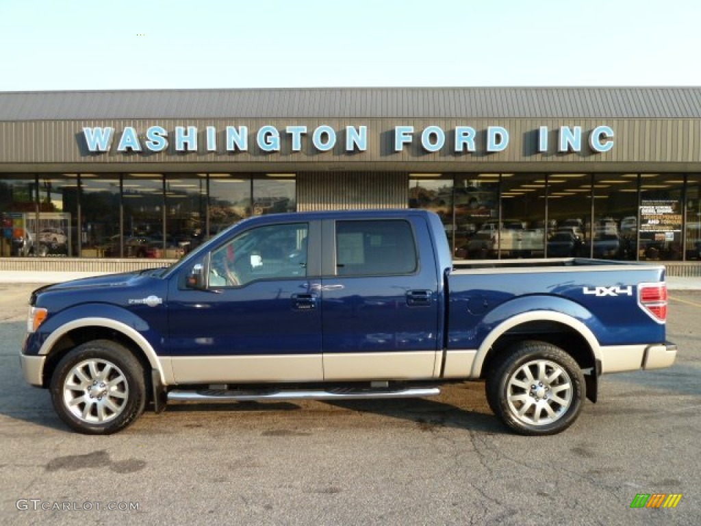 2009 F150 King Ranch SuperCrew 4x4 - Dark Blue Pearl Metallic / Chaparral Leather/Camel photo #1