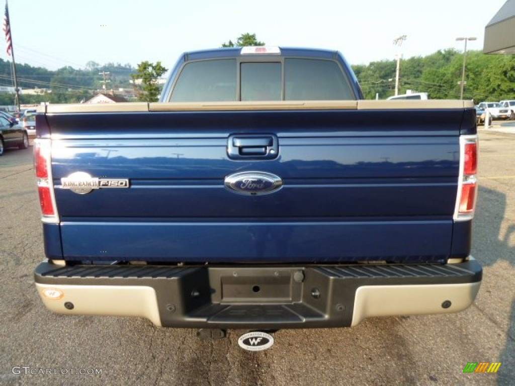 2009 F150 King Ranch SuperCrew 4x4 - Dark Blue Pearl Metallic / Chaparral Leather/Camel photo #3