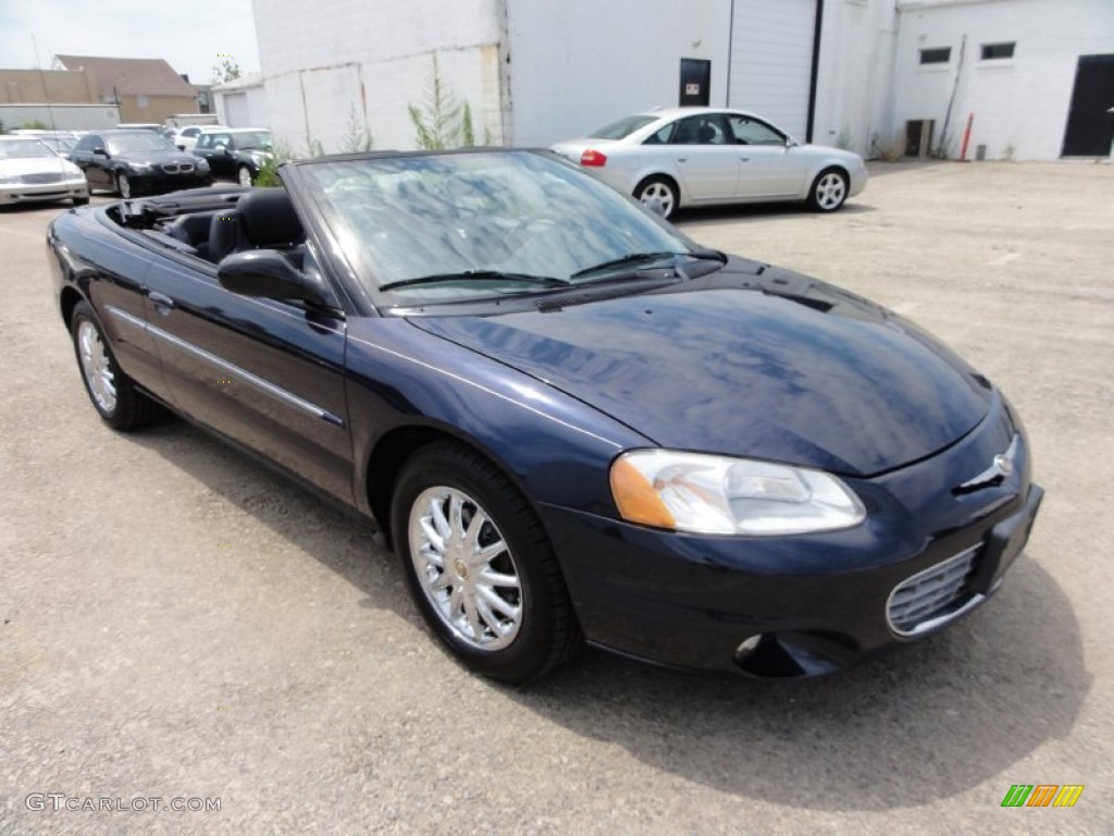 2002 Sebring Limited Convertible - Deep Sapphire Blue Pearl / Deep Royal Blue photo #4