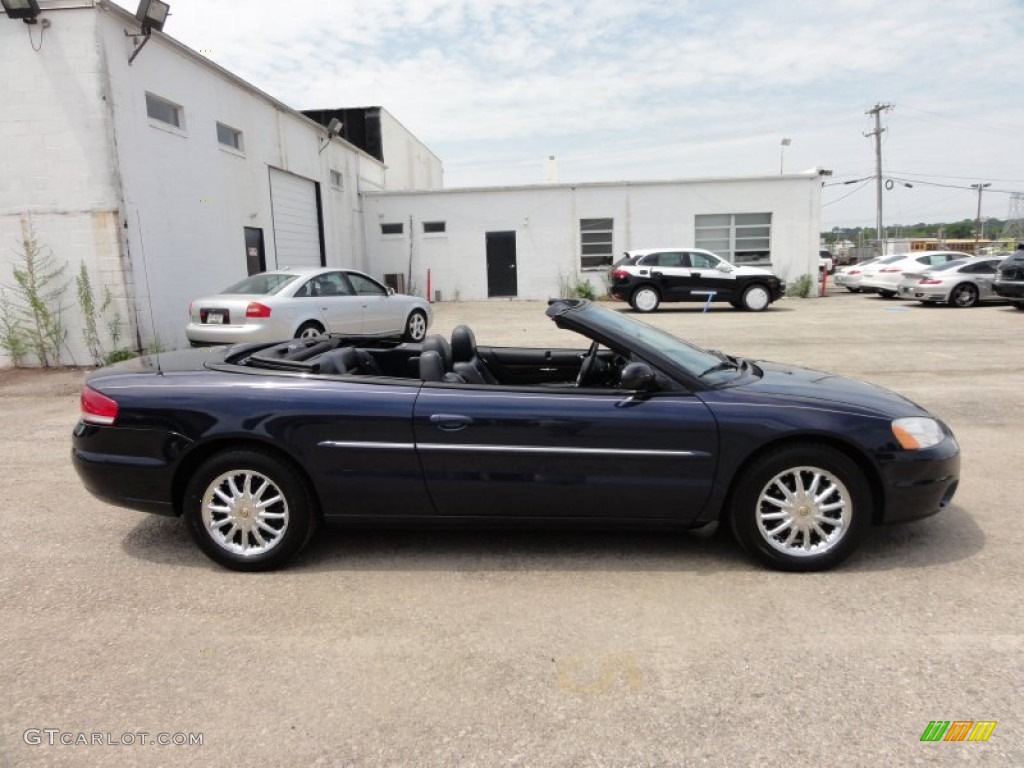 2002 Sebring Limited Convertible - Deep Sapphire Blue Pearl / Deep Royal Blue photo #7