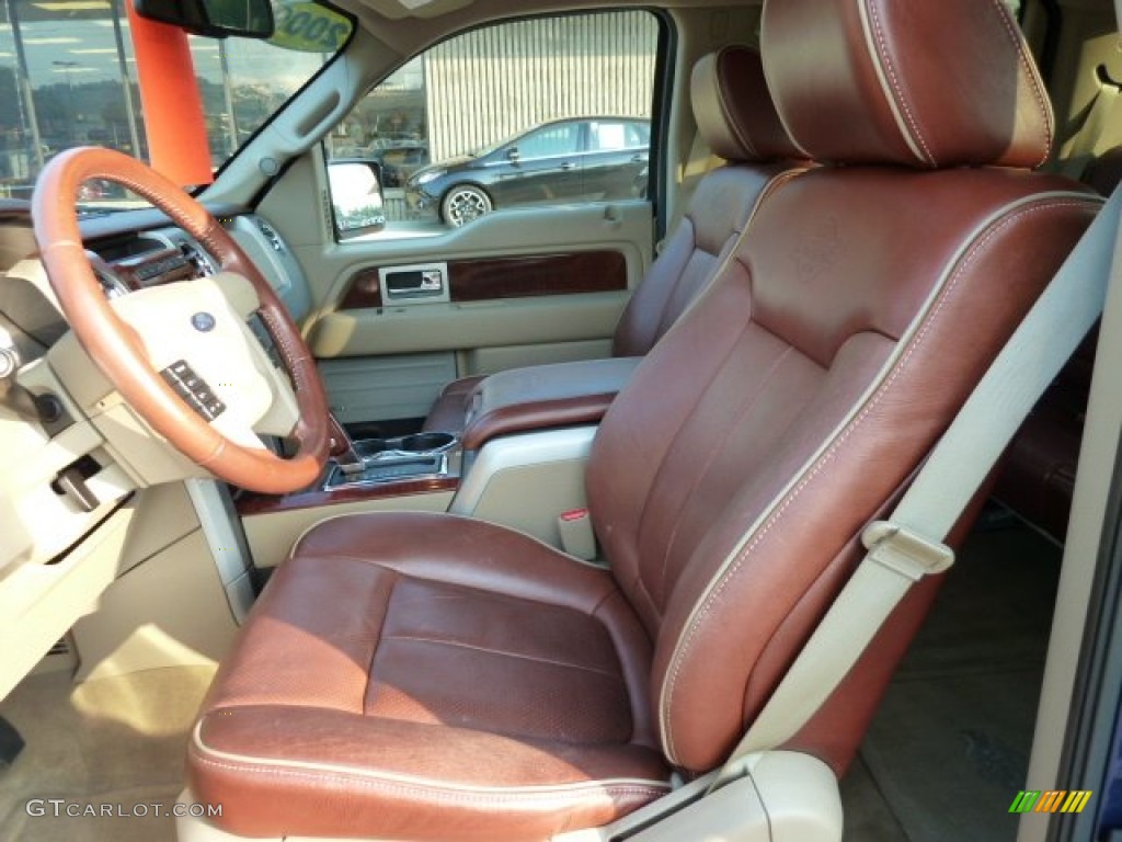 2009 F150 King Ranch SuperCrew 4x4 - Dark Blue Pearl Metallic / Chaparral Leather/Camel photo #10