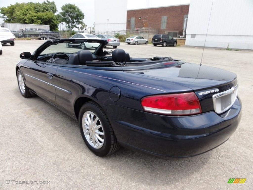 2002 Sebring Limited Convertible - Deep Sapphire Blue Pearl / Deep Royal Blue photo #10