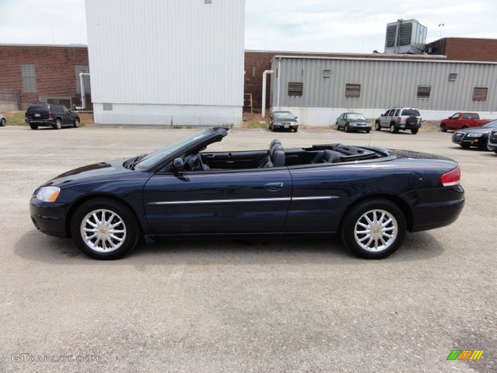 2002 Sebring Limited Convertible - Deep Sapphire Blue Pearl / Deep Royal Blue photo #11