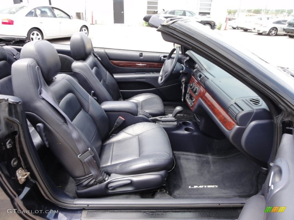 Deep Royal Blue Interior 2002 Chrysler Sebring Limited Convertible Photo #52102784