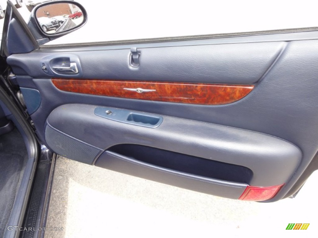 2002 Chrysler Sebring Limited Convertible Deep Royal Blue Door Panel Photo #52102817