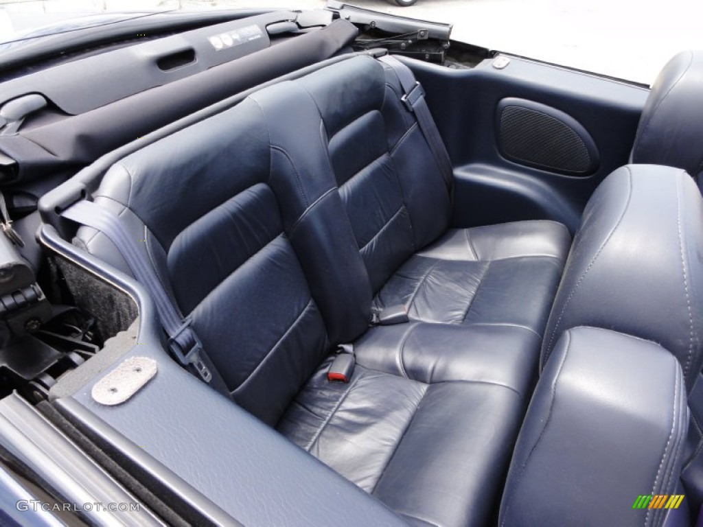 Deep Royal Blue Interior 2002 Chrysler Sebring Limited Convertible Photo #52102832