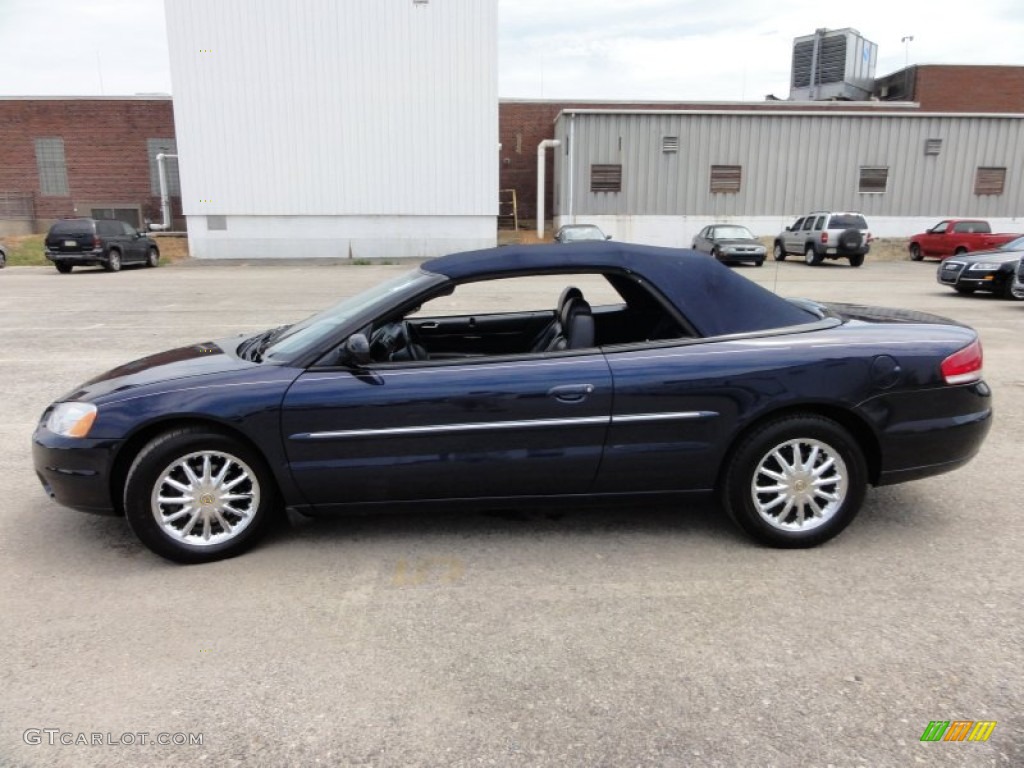 2002 Sebring Limited Convertible - Deep Sapphire Blue Pearl / Deep Royal Blue photo #48