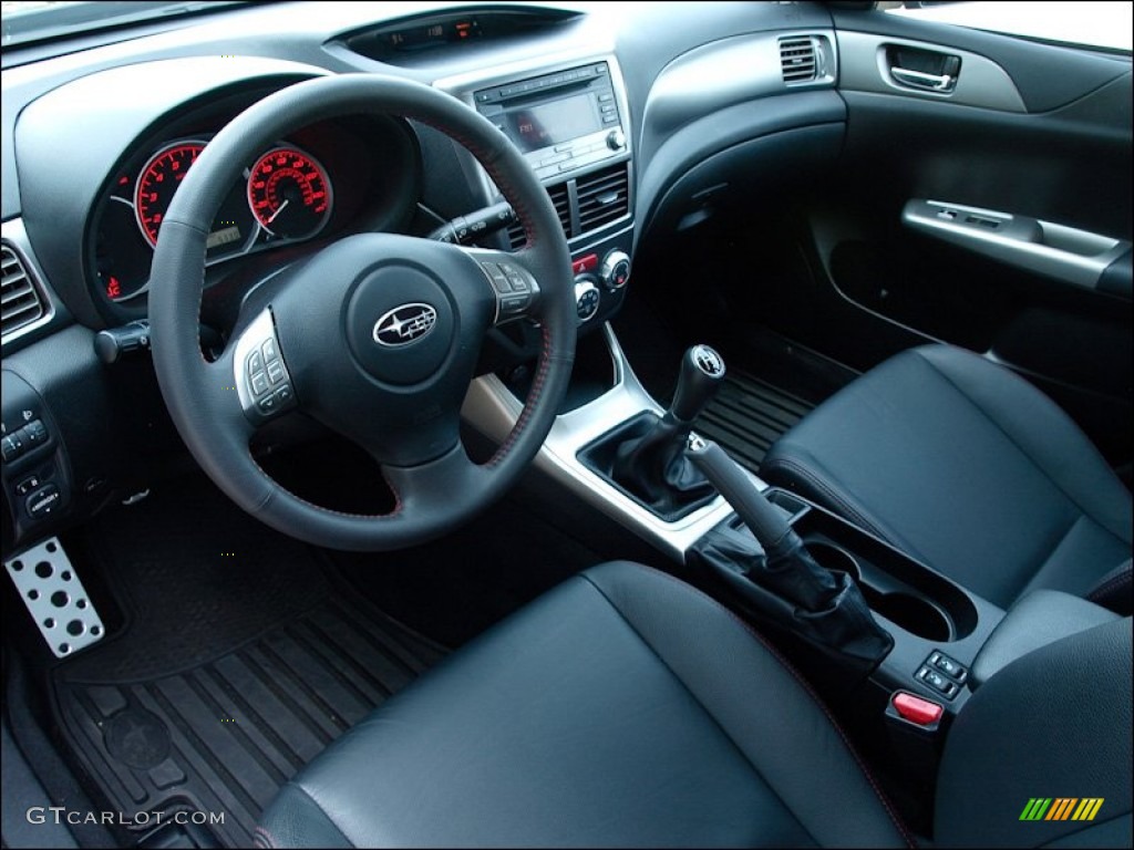 Carbon Black Interior 2010 Subaru Impreza WRX Sedan Photo #52104995