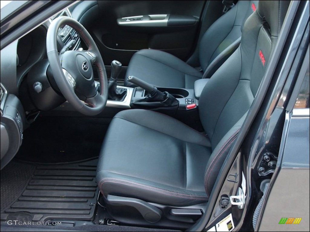 Carbon Black Interior 2010 Subaru Impreza WRX Sedan Photo #52105055