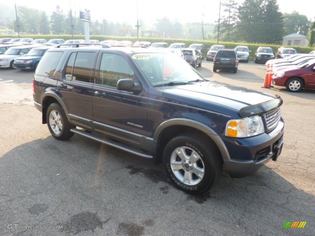 2004 Explorer XLT 4x4 - Dark Blue Pearl Metallic / Graphite photo #6
