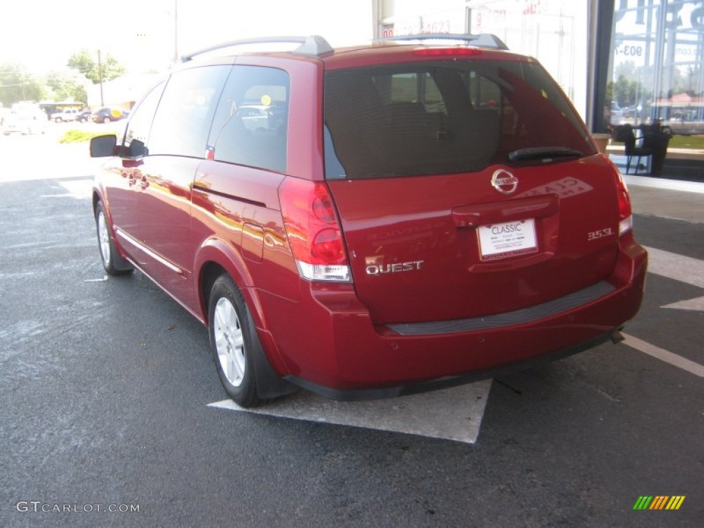 2006 Quest 3.5 SL - Red Brawn Metallic / Gray photo #3