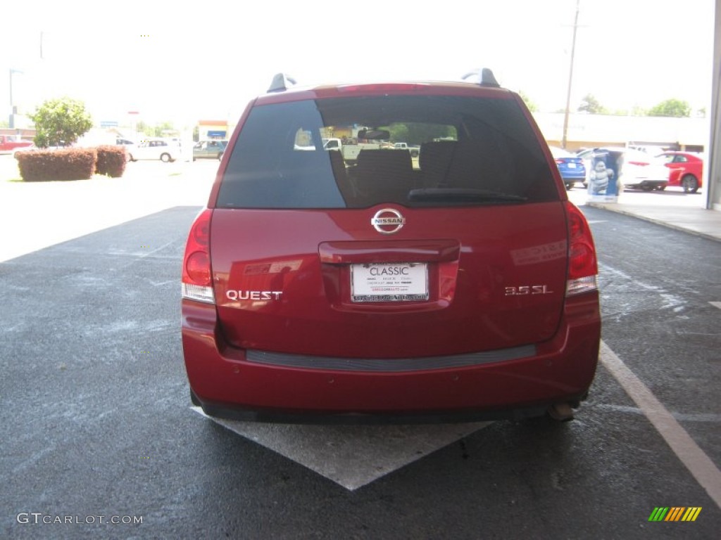 2006 Quest 3.5 SL - Red Brawn Metallic / Gray photo #4