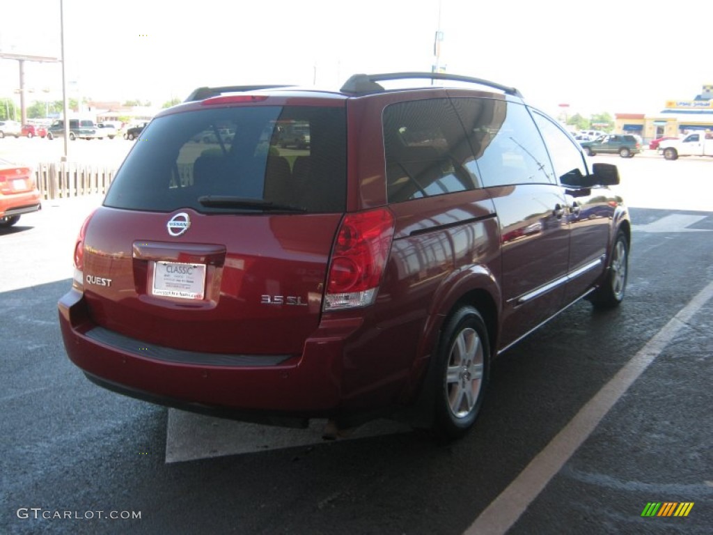 2006 Quest 3.5 SL - Red Brawn Metallic / Gray photo #5