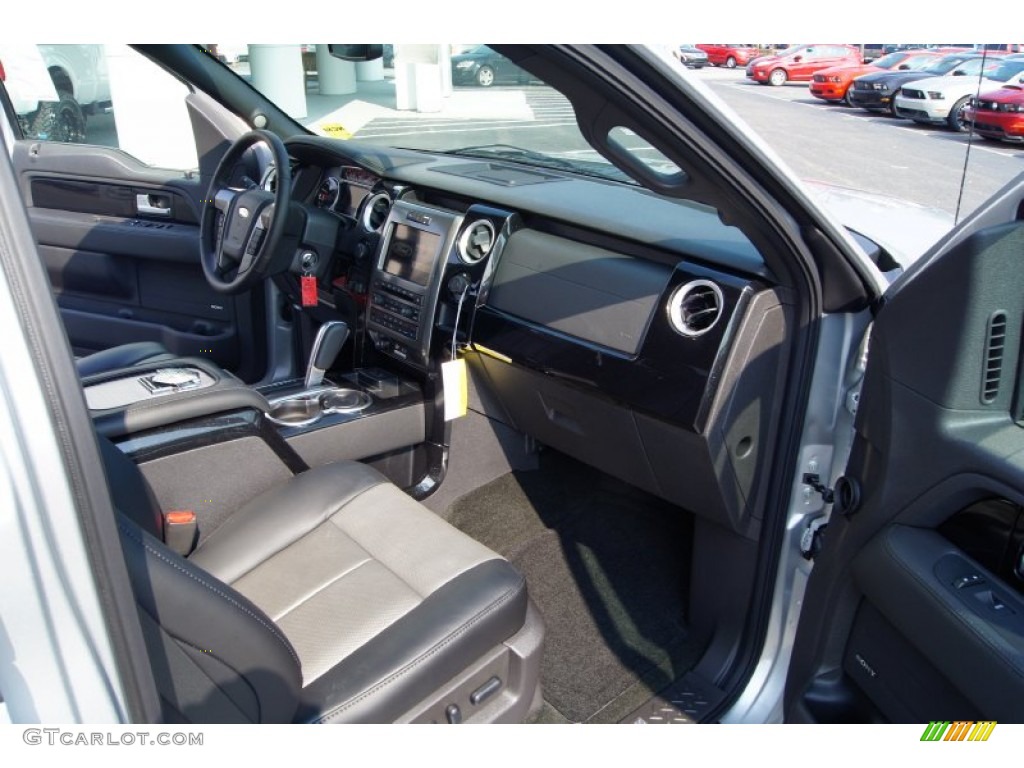 Black/Silver Smoke Interior 2011 Ford F150 Harley-Davidson SuperCrew 4x4 Photo #52106795