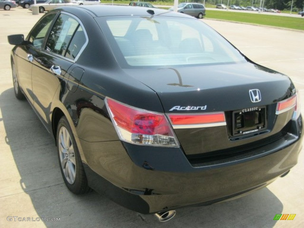 2011 Accord EX-L V6 Sedan - Crystal Black Pearl / Black photo #9