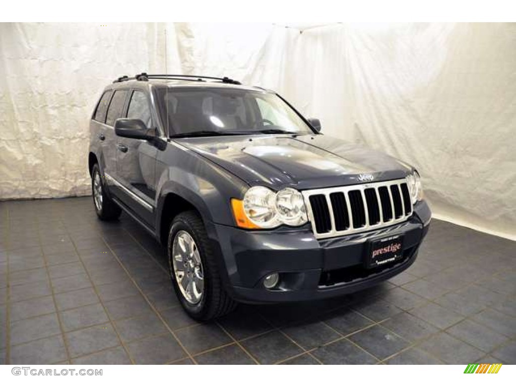 2008 Grand Cherokee Limited 4x4 - Steel Blue Metallic / Dark Khaki/Light Graystone photo #14