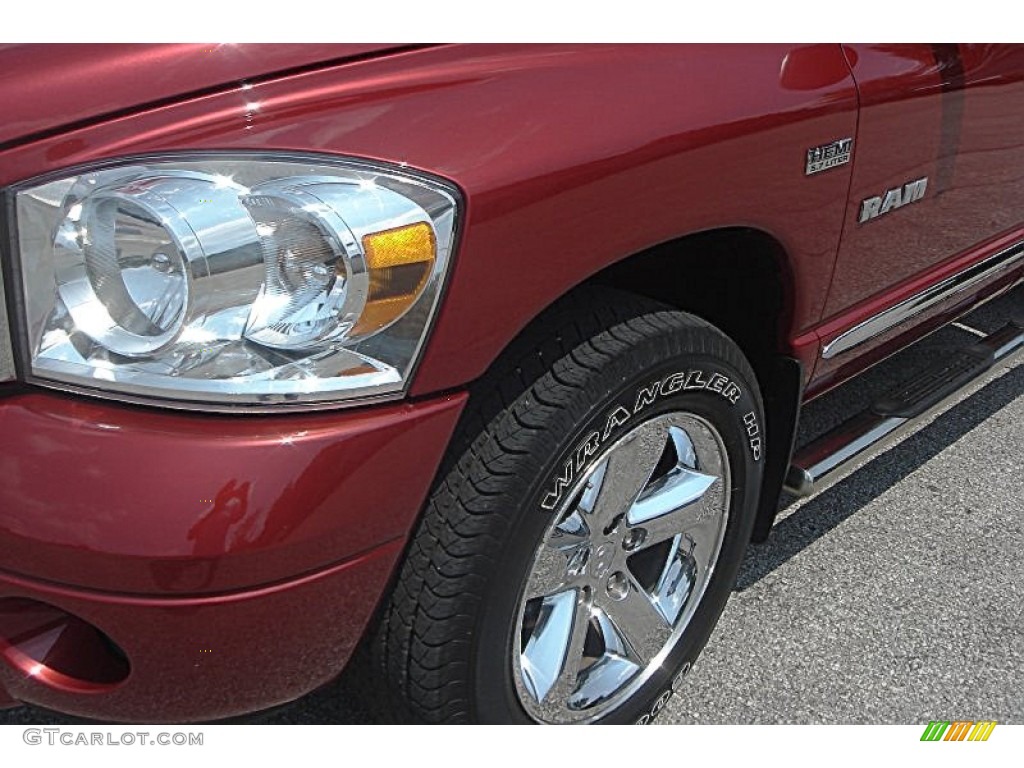 2008 Ram 1500 Laramie Quad Cab 4x4 - Inferno Red Crystal Pearl / Medium Slate Gray photo #44