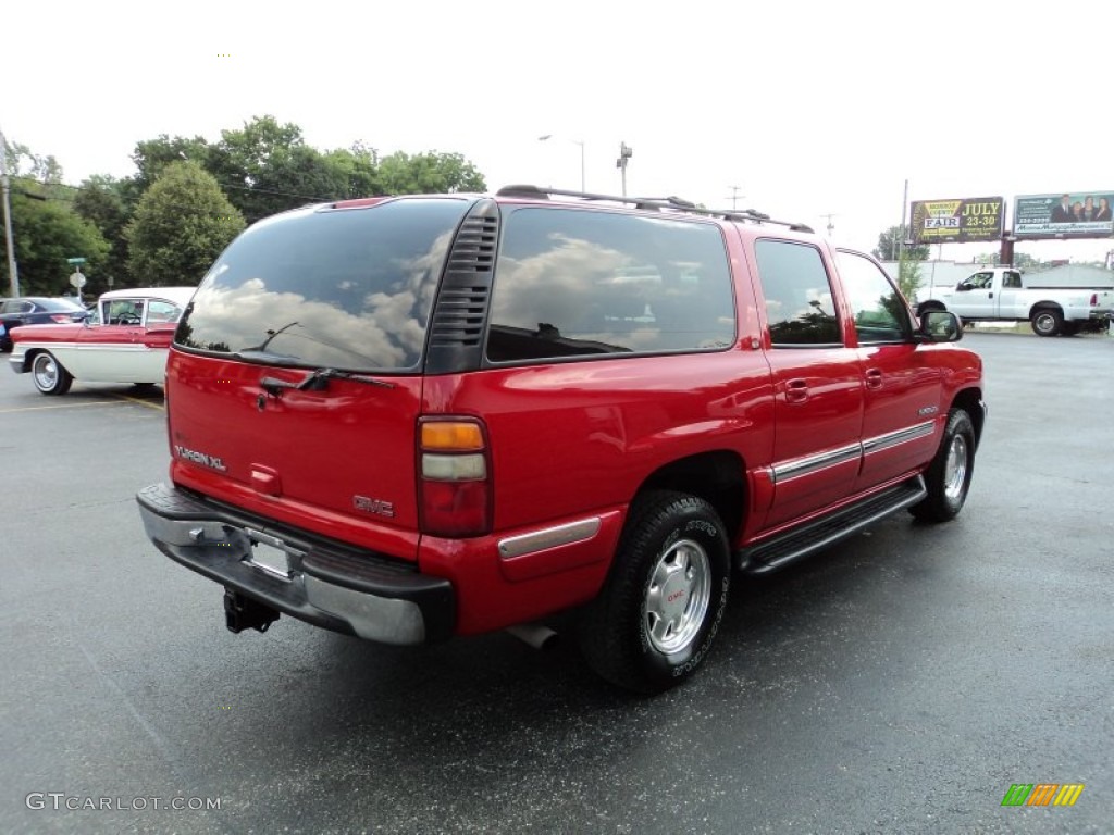 2001 Yukon XL SLT 4x4 - Fire Red / Neutral Tan/Shale photo #3