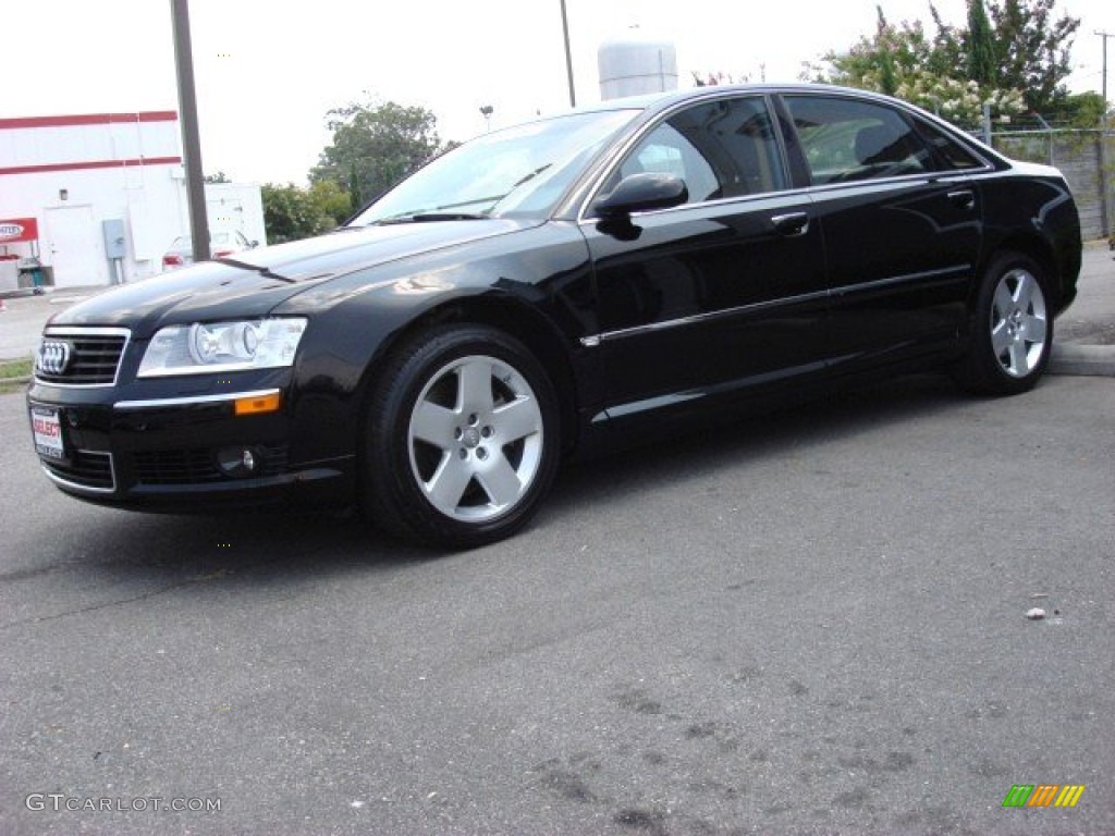 2005 A8 L 4.2 quattro - Brilliant Black / Black/Amaretto photo #2