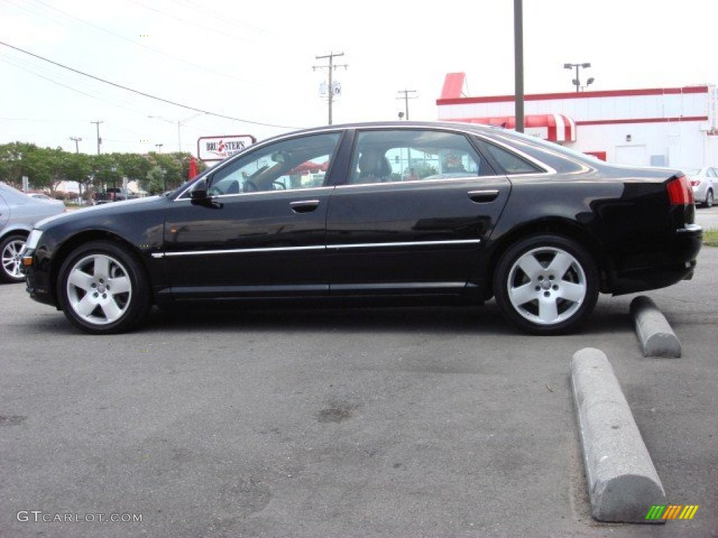 2005 A8 L 4.2 quattro - Brilliant Black / Black/Amaretto photo #3