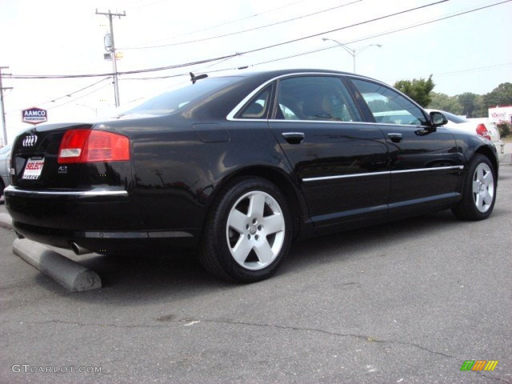 2005 A8 L 4.2 quattro - Brilliant Black / Black/Amaretto photo #5