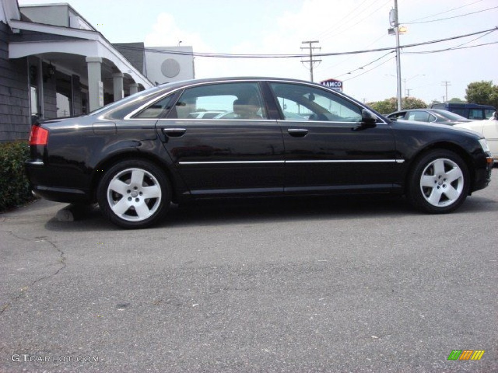 2005 A8 L 4.2 quattro - Brilliant Black / Black/Amaretto photo #6