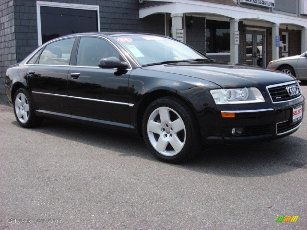 2005 A8 L 4.2 quattro - Brilliant Black / Black/Amaretto photo #7
