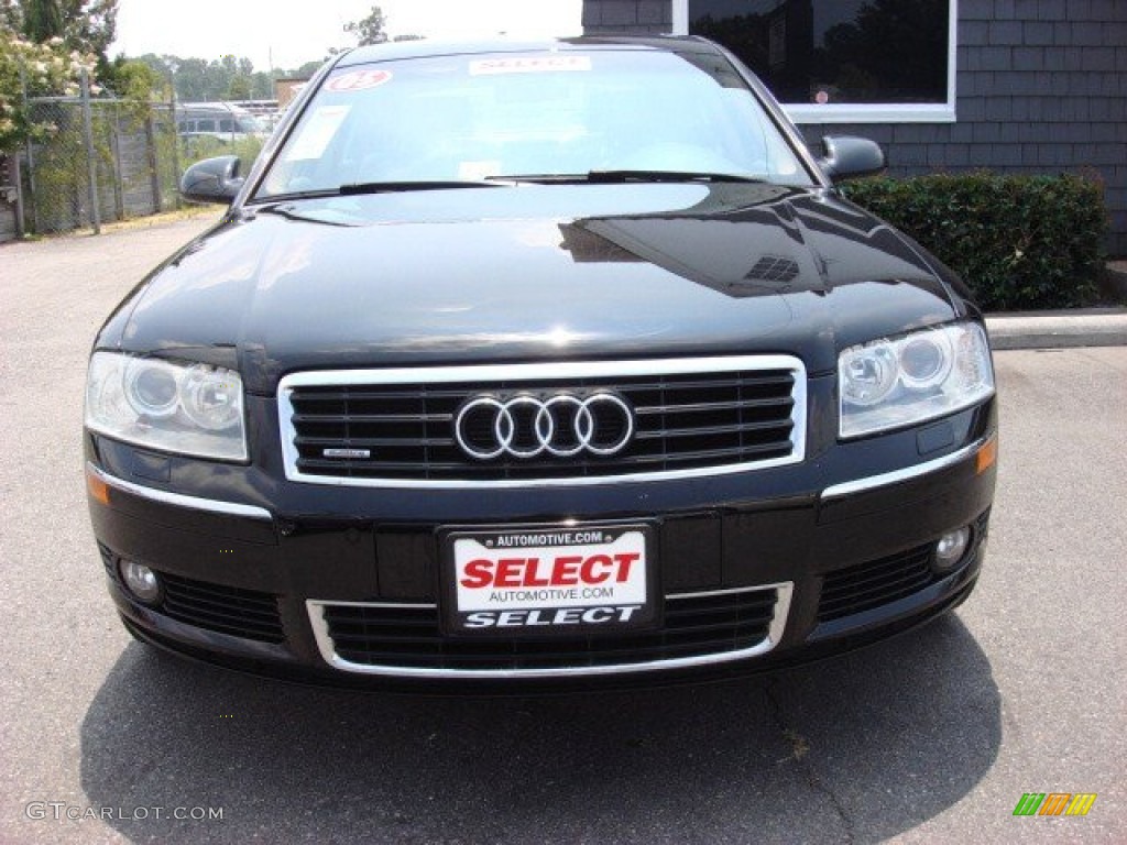2005 A8 L 4.2 quattro - Brilliant Black / Black/Amaretto photo #8