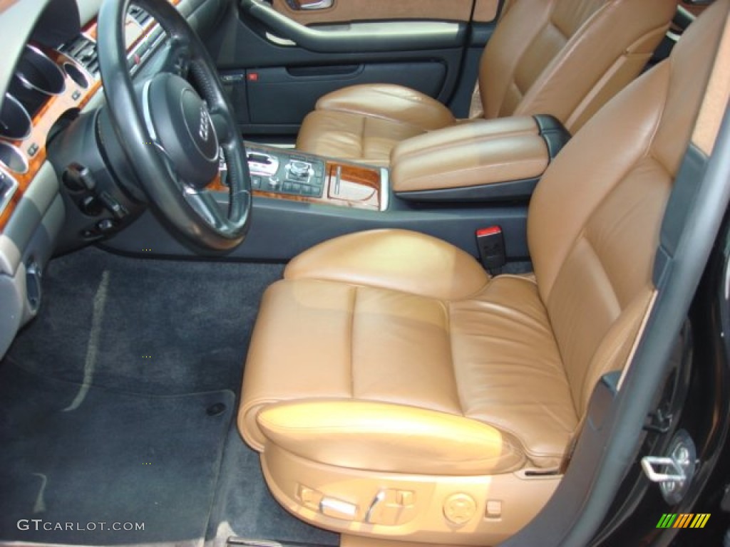 Black/Amaretto Interior 2005 Audi A8 L 4.2 quattro Photo #52109300