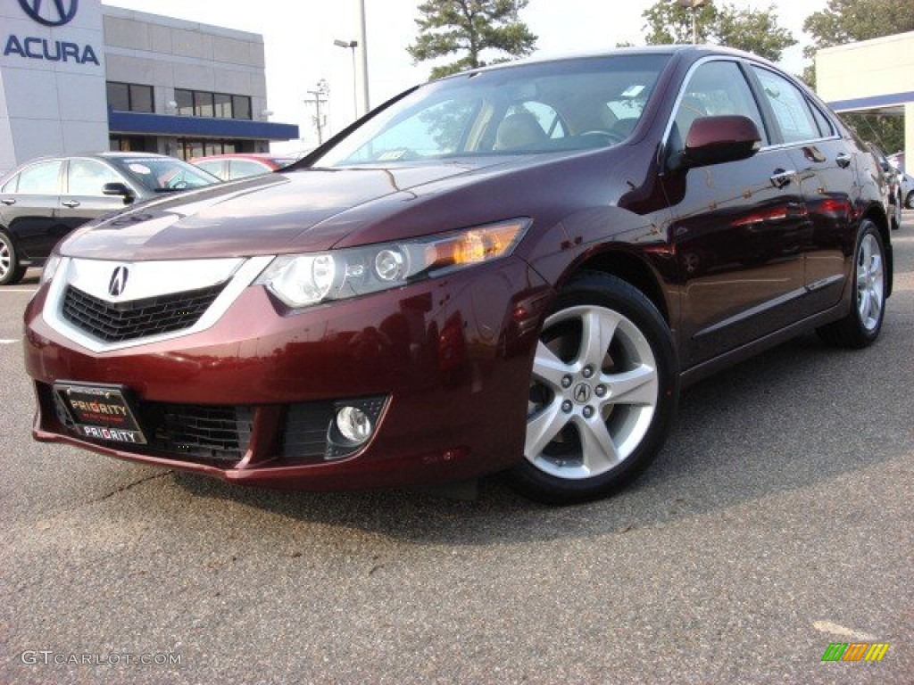 2009 TSX Sedan - Basque Red Pearl / Parchment photo #1