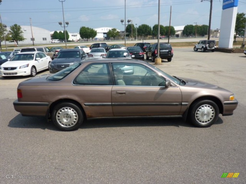 1990 Accord EX Coupe - Laguna Gold Metallic / Brown photo #6