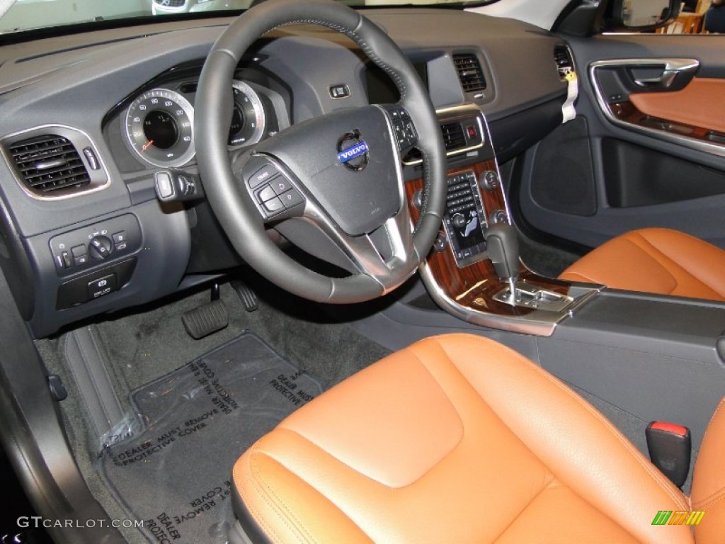 2012 Volvo S60 T5 Beechwood Brown/Off Black Dashboard Photo #52114246