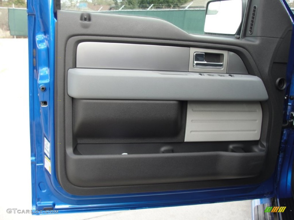 2011 Ford F150 XLT SuperCrew Steel Gray Door Panel Photo #52115599