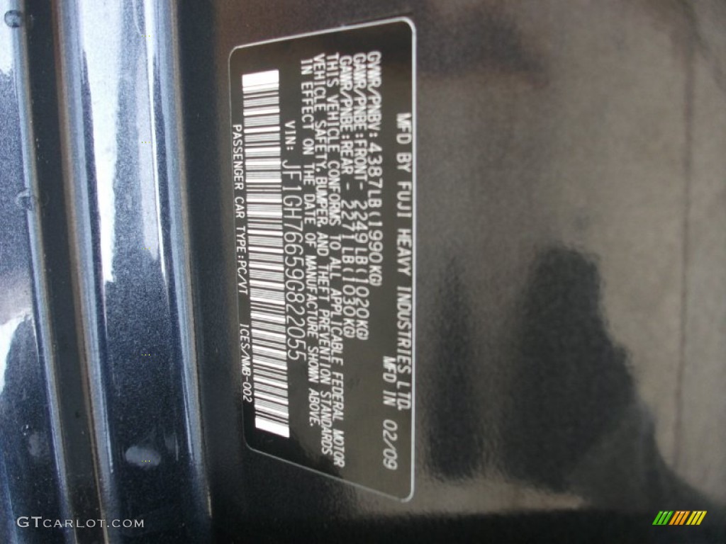 2009 Impreza WRX Wagon - Dark Gray Metallic / Carbon Black photo #15