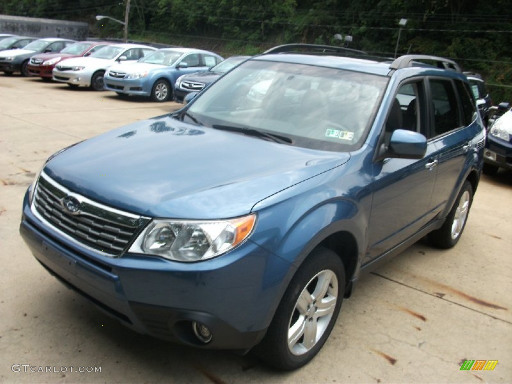 2009 Forester 2.5 X L.L.Bean Edition - Newport Blue Pearl / Platinum photo #9