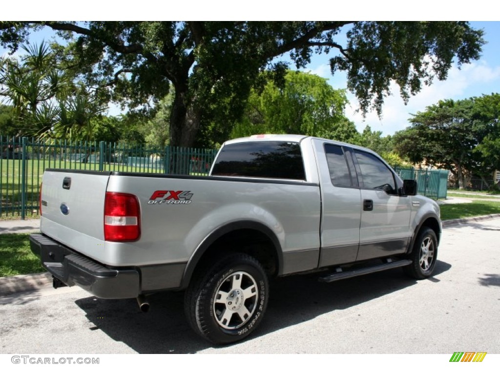 2004 F150 FX4 SuperCab 4x4 - Silver Metallic / Black photo #8