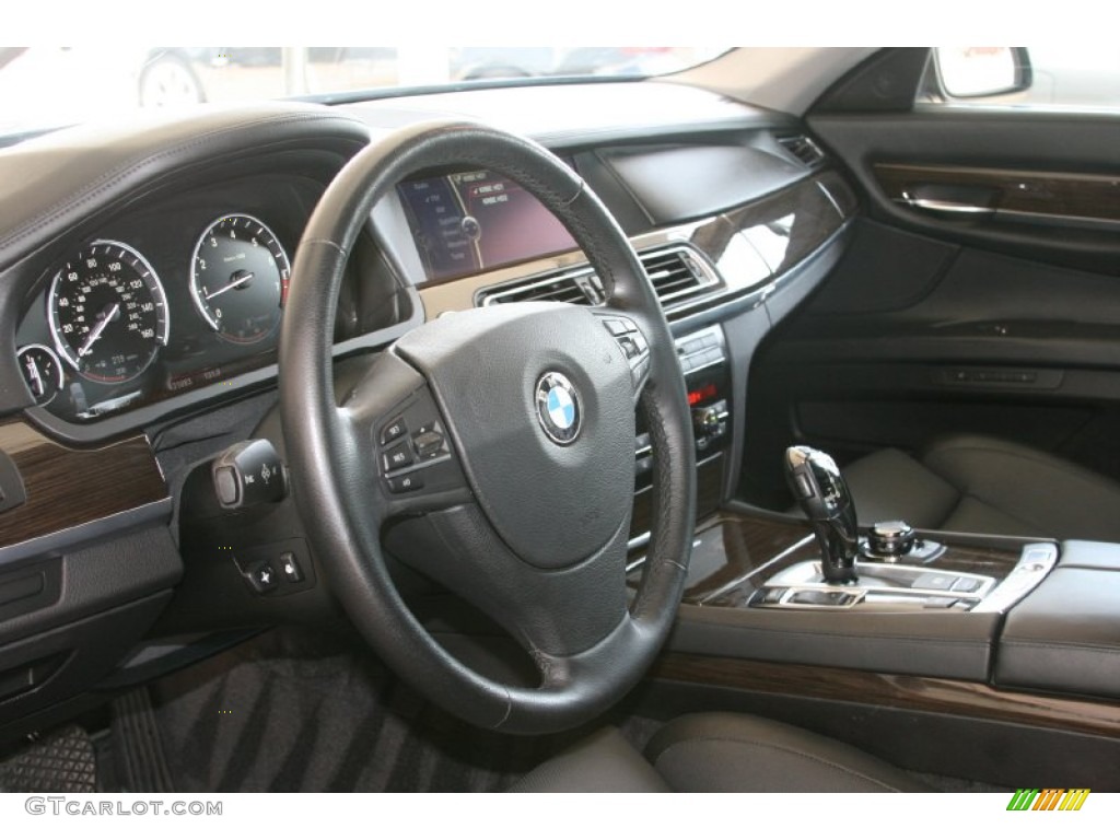 2011 BMW 7 Series 750Li Sedan Black Steering Wheel Photo #52124227