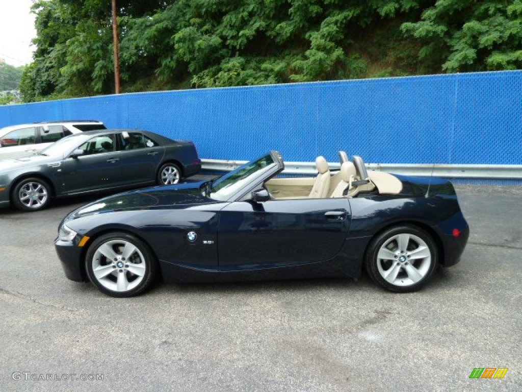 2006 Z4 3.0i Roadster - Monaco Blue Metallic / Beige photo #2