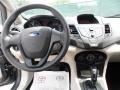 2011 Ford Fiesta Light Stone/Charcoal Black Cloth Interior Dashboard Photo